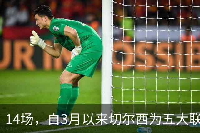 14场，自3月以来切尔西为五大联赛球队各项赛事输球场次最多